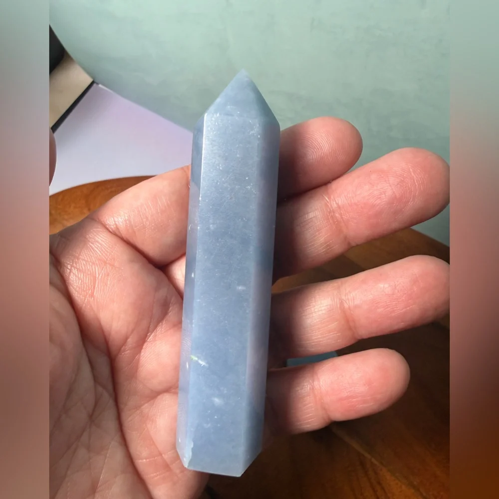 Natural Angelite Crystal Set – 4